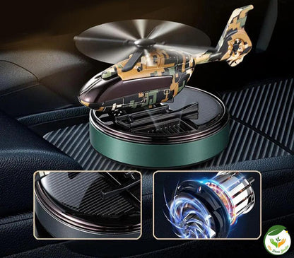 Purificateur d'air compact voiture HELICO™ avec design en hélicoptère, offrant fraîcheur et désodorisation pour votre véhicule.