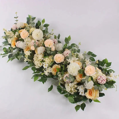 Rose Artificielle Blanche de Luxe, 100cm, Fleurs de Centre de Table de Mariage, Toile de Fond