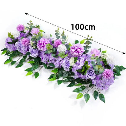 Rose Artificielle Blanche de Luxe, 100cm, Fleurs de Centre de Table de Mariage, Toile de Fond