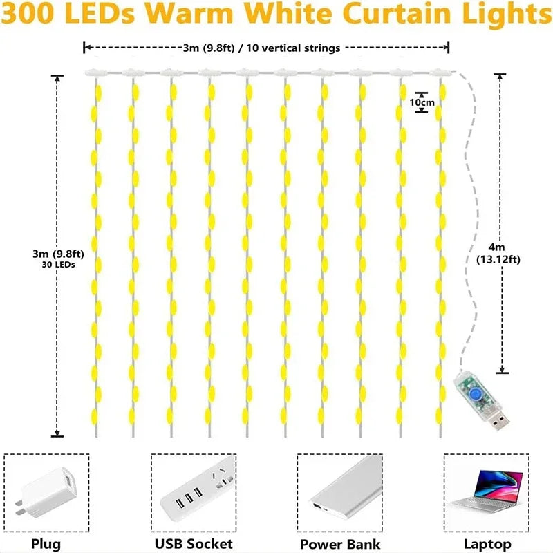 Guirlande LED Jardin 300LED pour Decoration Exterieure - Premium guirlande from Ma deco Jardin - Just $23.02! Shop now at Madeco Jardin