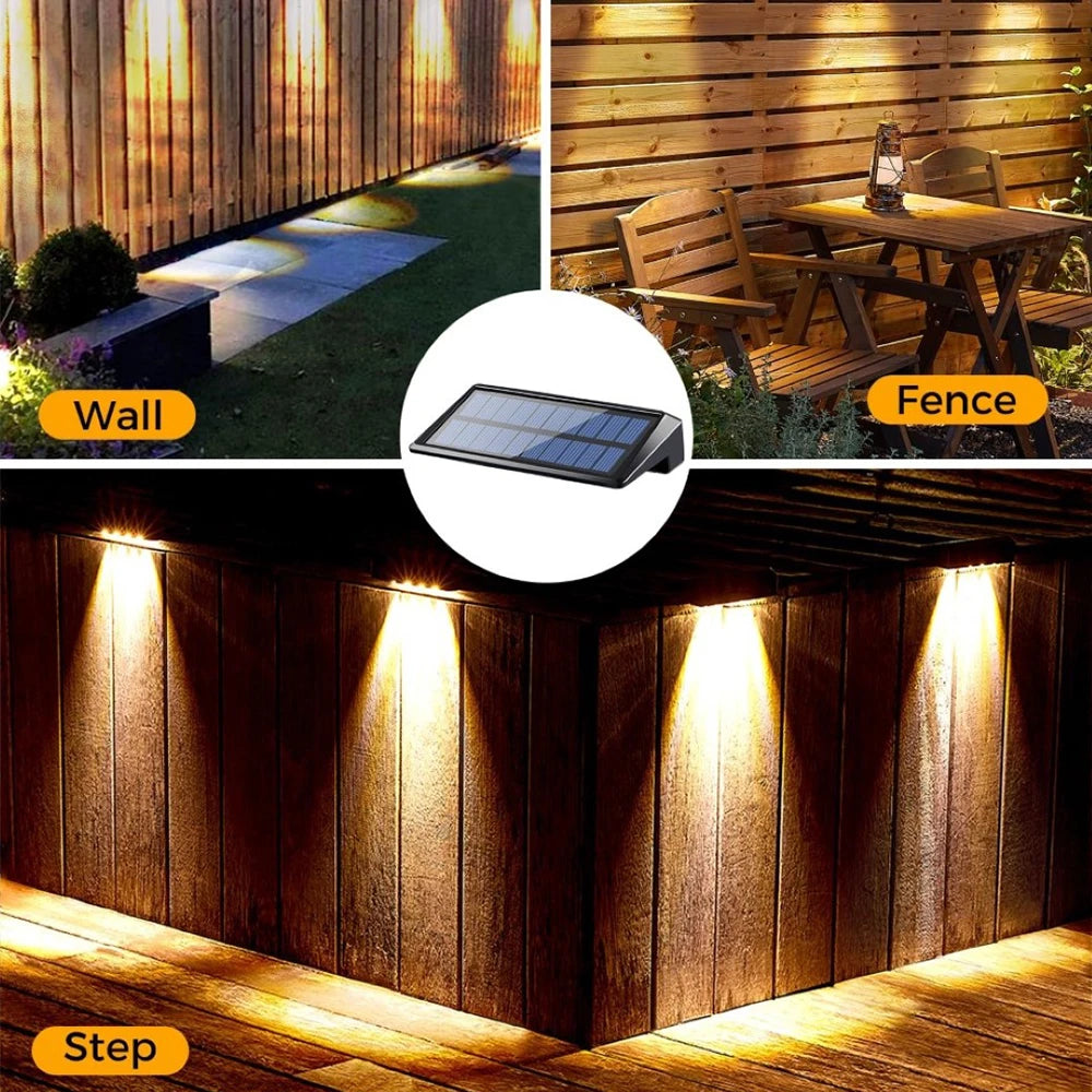 Éclairage solaire extérieur LED sans fil blanc chaud – Lot de 2 IP65 autonomie 8-10h