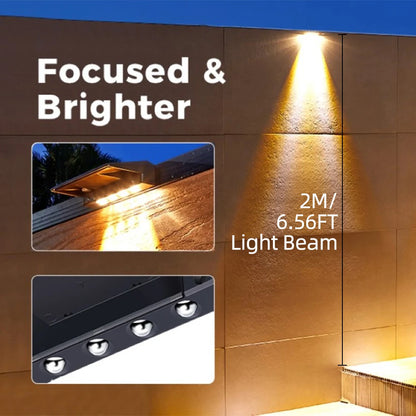Éclairage solaire extérieur LED sans fil blanc chaud – Lot de 2 IP65 autonomie 8-10h