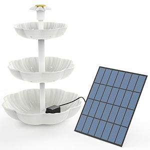Fontaine pour oiseaux a plusieurs niveaux avec panneau solaire - Premium Outils Jardin from Ma-déco-Jardin - Just $45.14! Shop now at Madeco Jardin