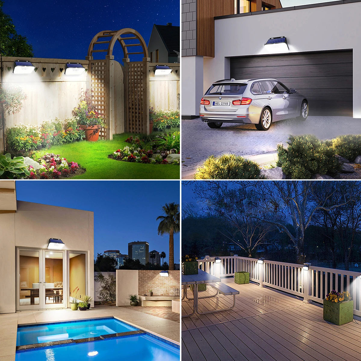 Applique Murale Solaire 148 LED – Détecteur de Mouvement, IP65, 3 Modes