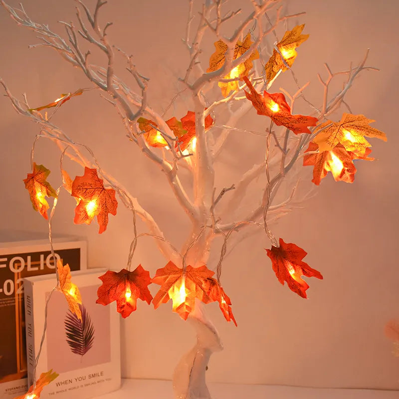 Guirlande lumineuse led en forme de feuille d'érable