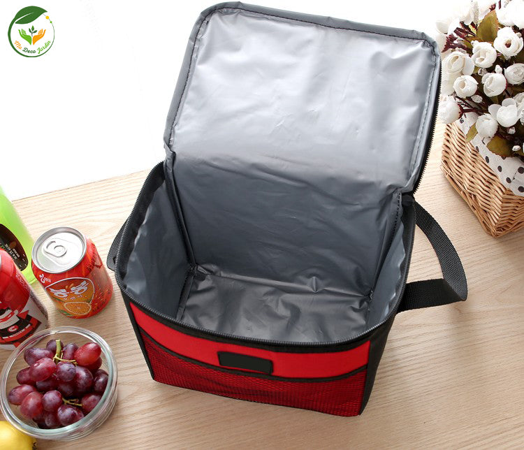 Sac isotherme VIFCOLOR rouge, intérieur isolant en aluminium, idéal pour garder les aliments et boissons au frais