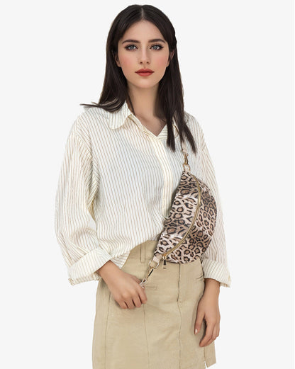 Sac banane tendance femme | Motif leopard elegant 