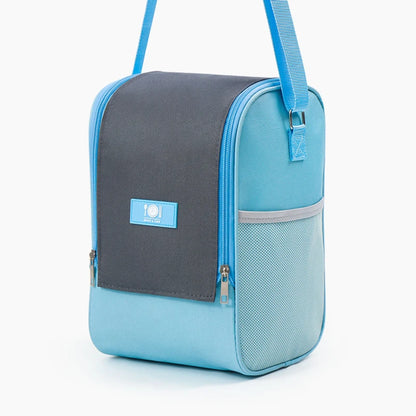 Sac isotherme Oxford de couleur bleue avec une fermeture éclair, conçu pour garder vos aliments et boissons au frais
