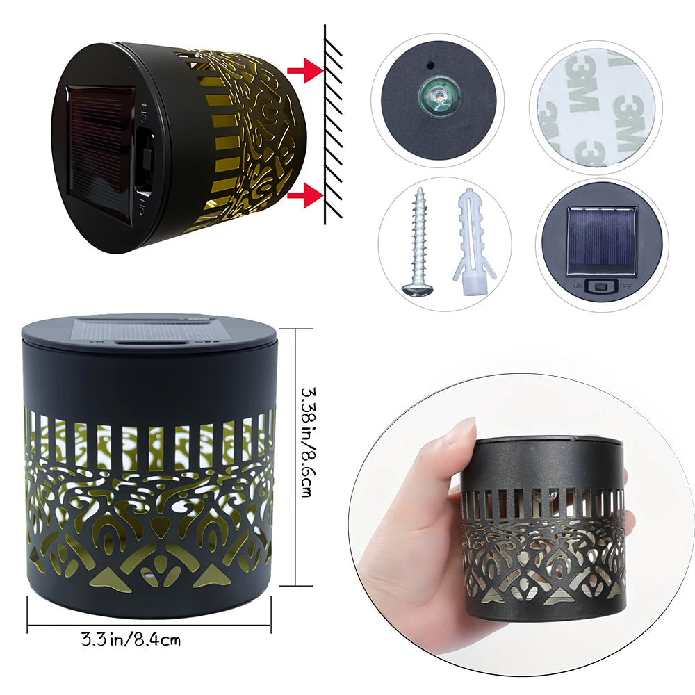 Luminaire Solaire Mural LED Décoratif Fleurs de Pivoine – Étanche IP65