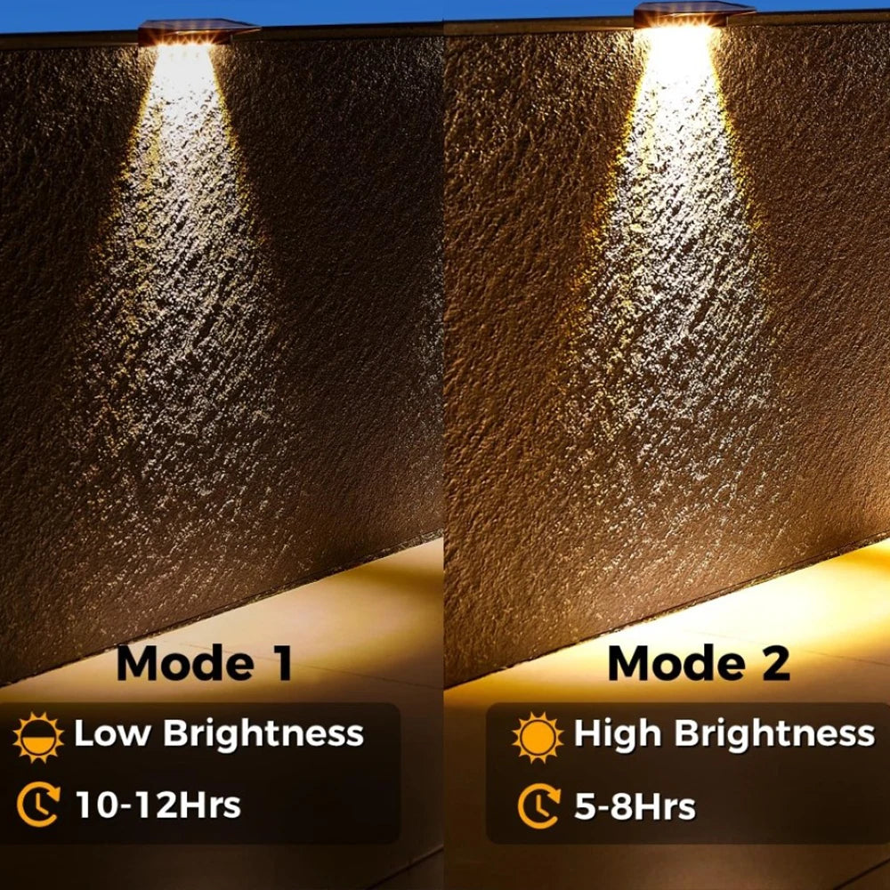 Éclairage solaire extérieur LED sans fil blanc chaud – Lot de 2 IP65 autonomie 8-10h
