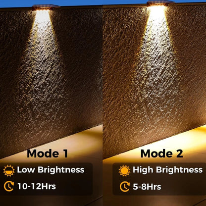 Éclairage solaire extérieur LED sans fil blanc chaud – Lot de 2 IP65 autonomie 8-10h