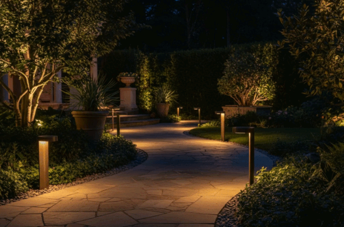 Solution d-eclairage exterieur decoratif pour espaces exterieurs madecojardin