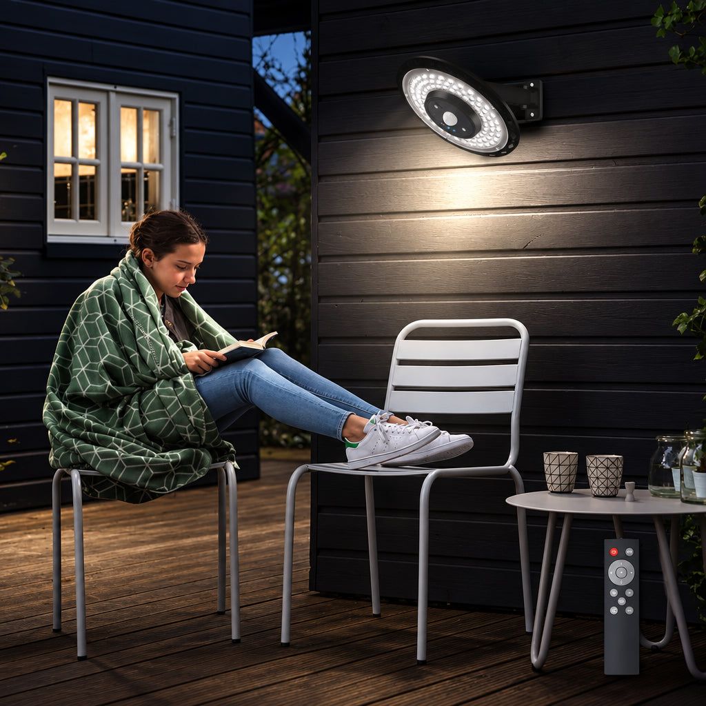 Suspension solaire LED pour terrasse