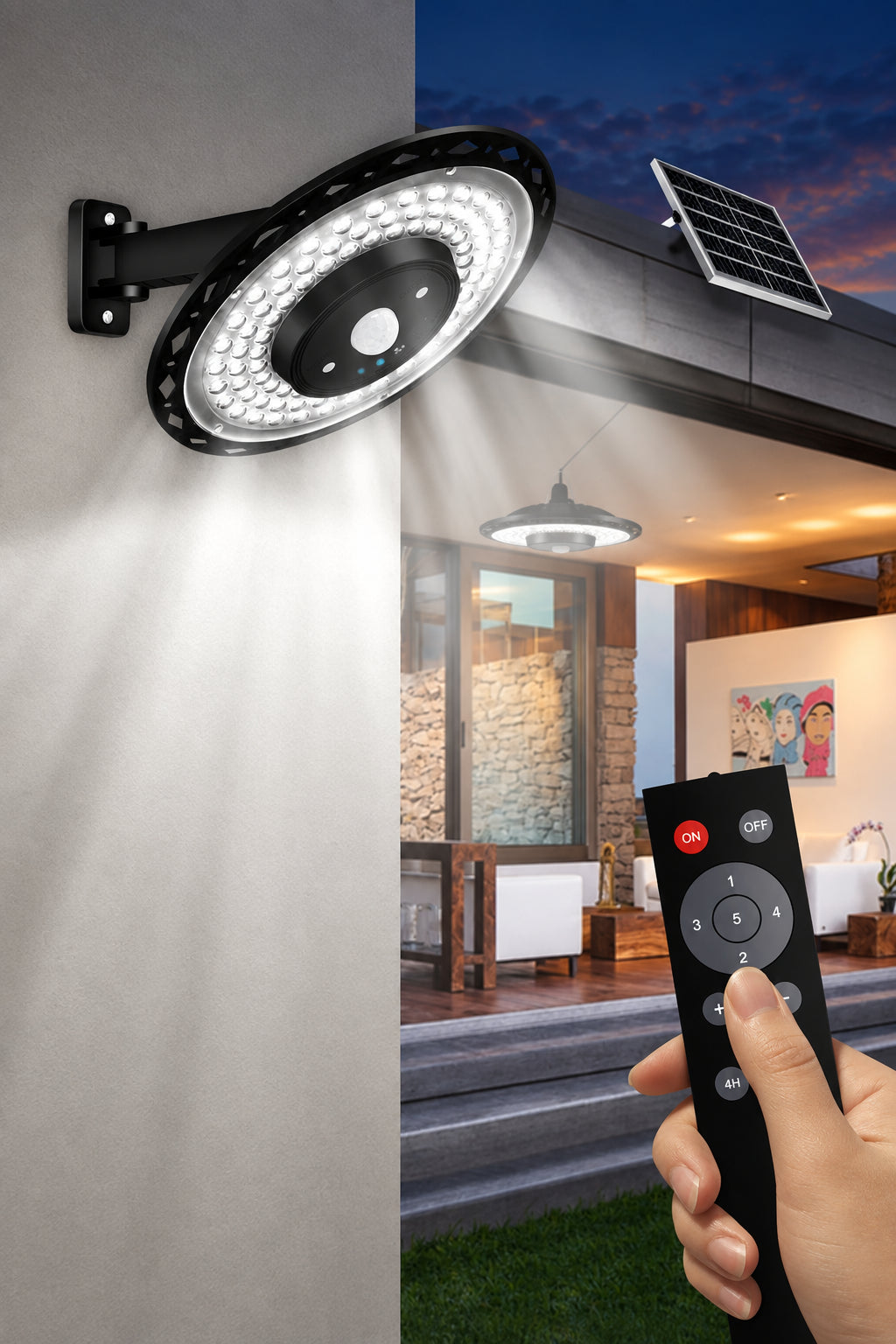 Suspension solaire LED terrasse