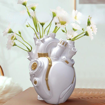 Vase de luxe tendance en forme de coeur artistique 