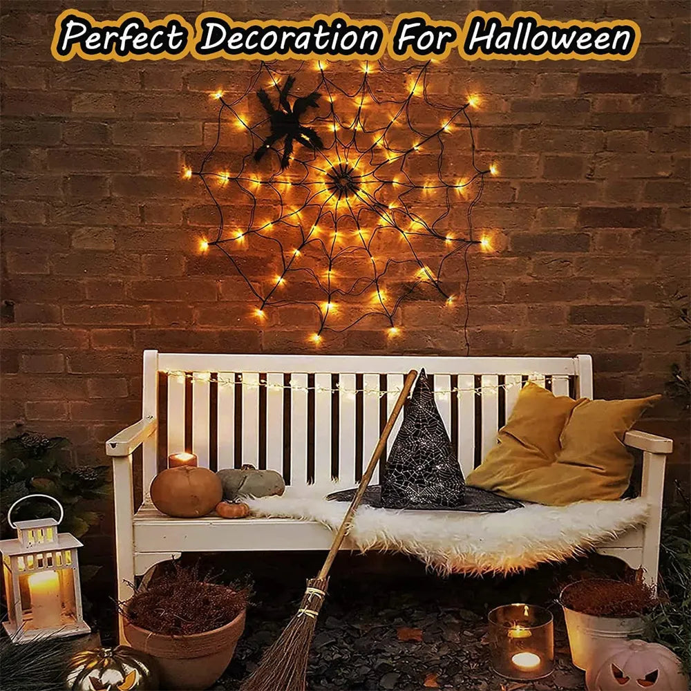 Guirlande Lumineuse Halloween avec Toile d'Araignee Solaire - Premium Lampe from Ma deco Jardin - Just $27.24! Shop now at Madeco Jardin