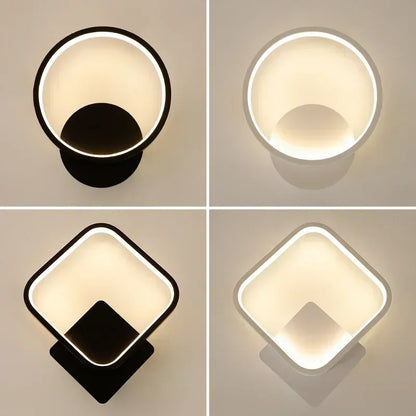Applique murale LED moderne en différentes formes, offrant un éclairage doux et élégant pour la chambre