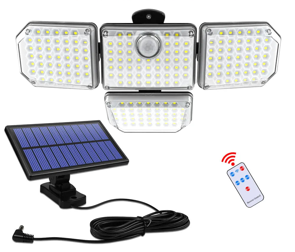 applique murale exterieur solaire 182led