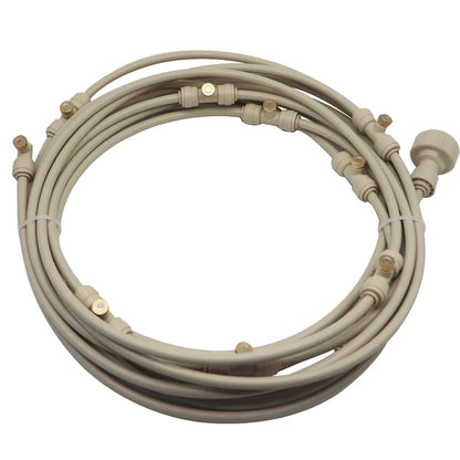 Kit de brumisateur terrasse, flexible beige avec buses pour rafraîchir vos espaces extérieurs pendant l'été