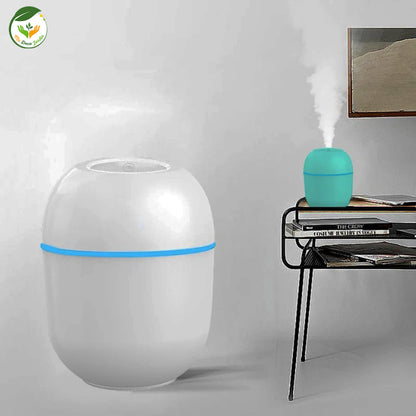 Diffuseur huiles essentielles élégant avec vapeur douce, disponible en blanc et turquoise, parfait pour la relaxation