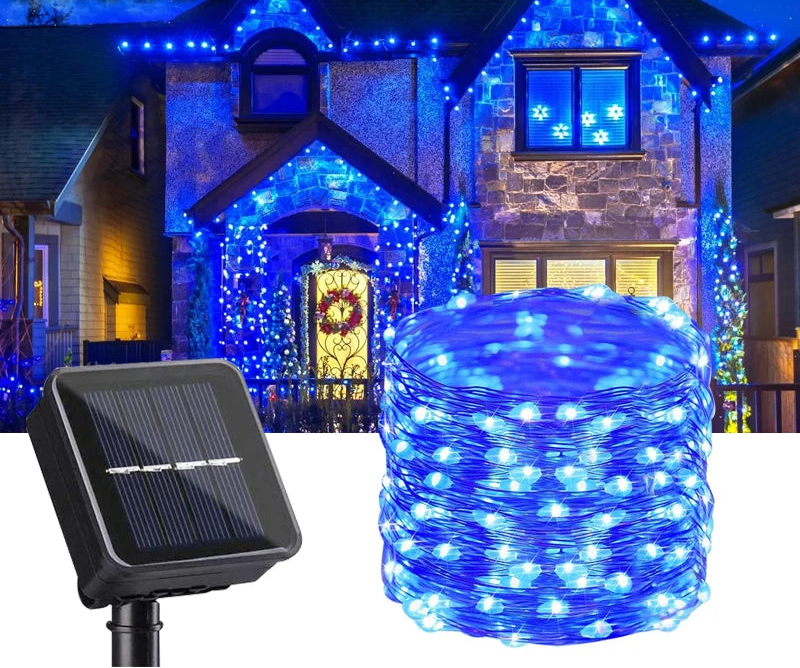guirlande lumineuse extérieur bleu