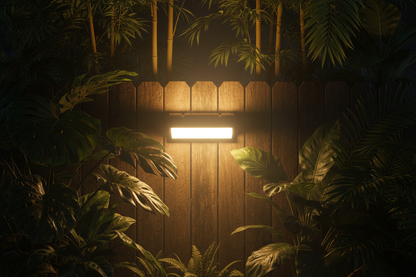 applique murale LED extérieur jardin tropical bambou feuillage lumière chaude nuit