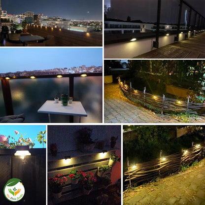 Lampe LED exterieure installée sur une terrasse, apportant une ambiance chaleureuse et éclairant les espaces extérieurs élégamment