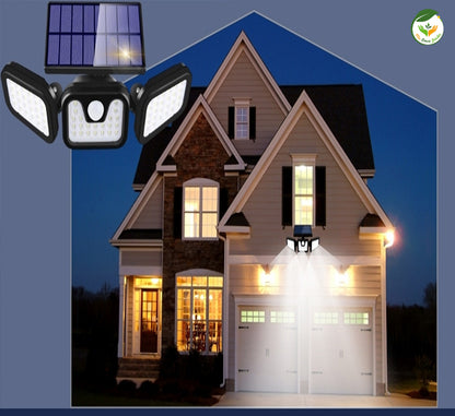 Lampes de jardin design modernes en extérieur, éclairant la façade d'une maison avec un style contemporain.