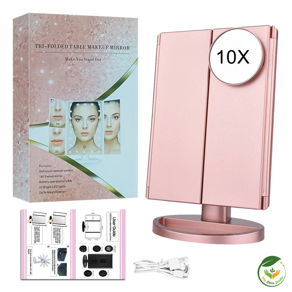 Miroir led pliable-PLILED™-pink-10x