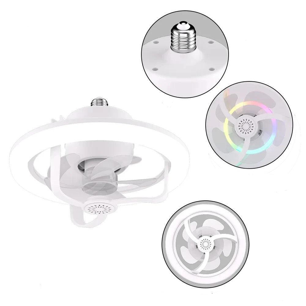 Plafonnier LED design AIRLAN avec un éclairage moderne et un ventilateur intégré, idéal pour décorer votre espace