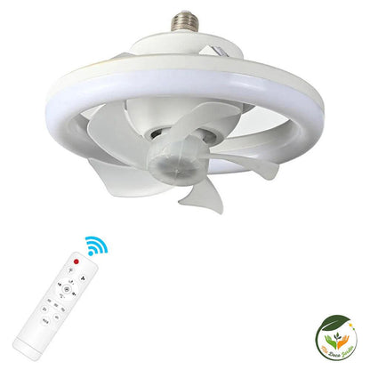 Plafonnier LED design AIRLAN avec ventilateur intégré, télécommande et éclairage modernisé pour une ambiance élégante