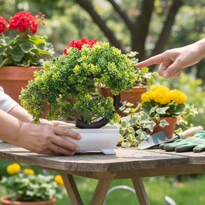 Plante artificielle vert