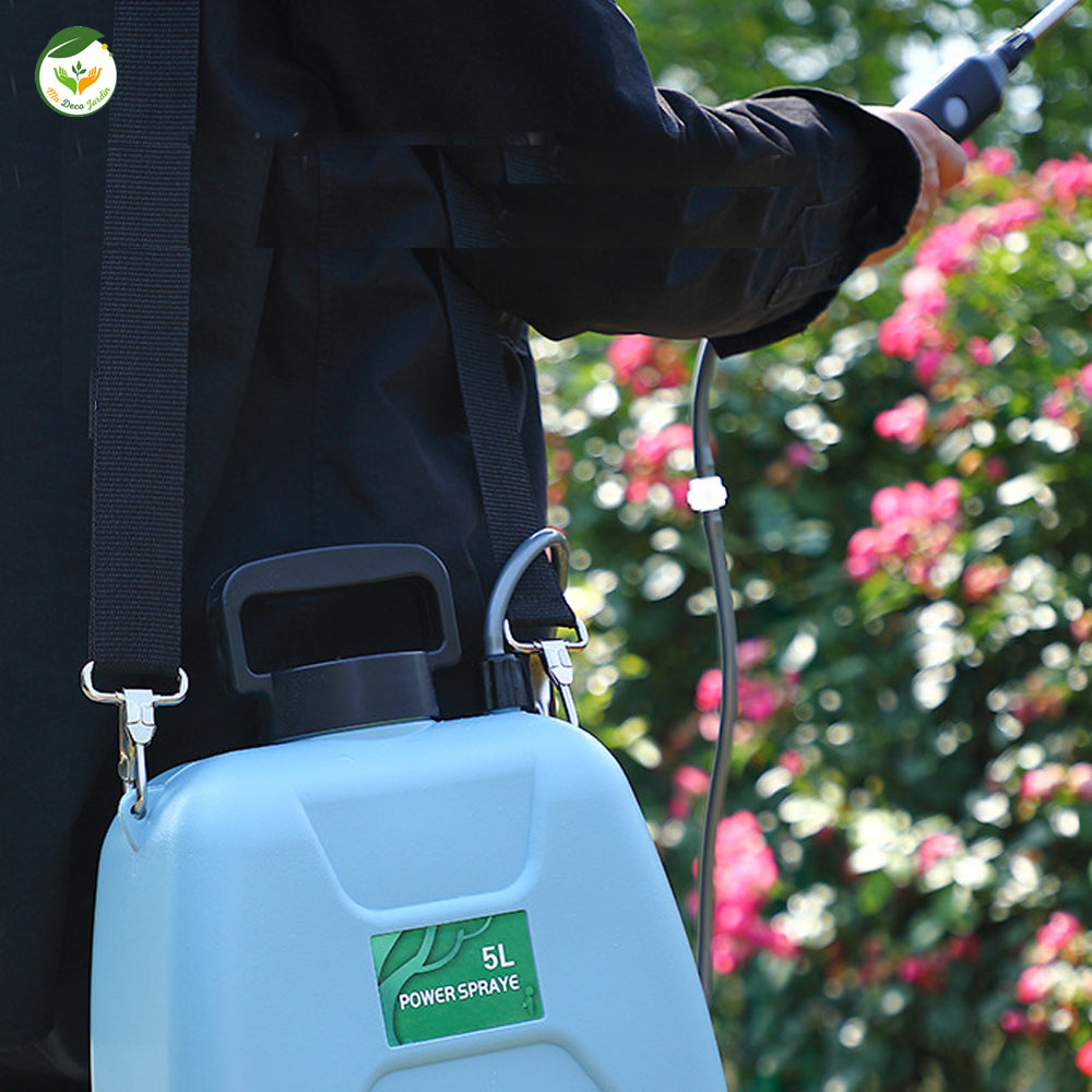 Pulvérisateur à dos 5 Litres électrique avec réservoir ergonomique, idéal pour le jardinage et l'entretien des plantes