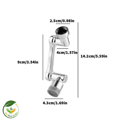 Rallonge robinet rotative en métal chromé avec des dimensions pratiques pour une utilisation facile dans le jardin