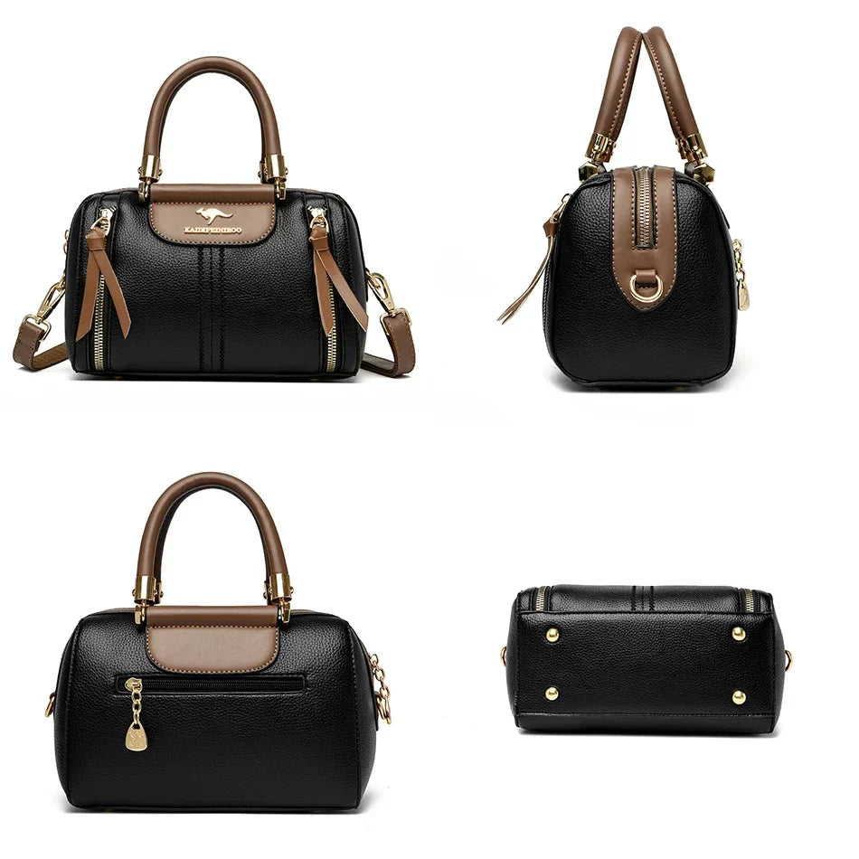 Sac femme style haut de gamme en cuir haut de gamme avec des détails élégants
