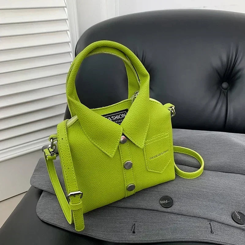 Sac main tendance femme en vert fluo chic avec une texture en cuir, style moderne et élégant, parfait pour toute occasion.