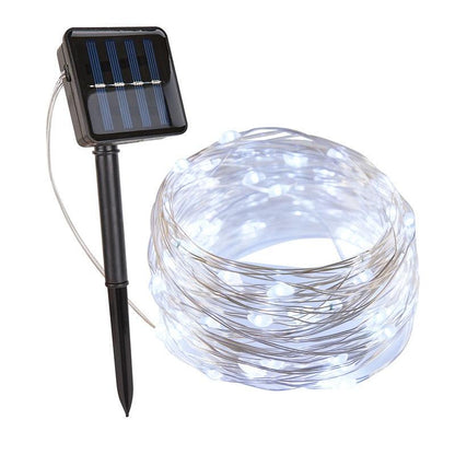 Guirlande solaire extérieur à LEDs blanches avec panneau solaire pour une ambiance chaleureuse dans votre jardin