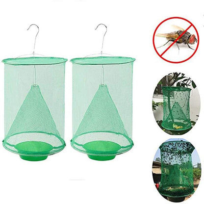 Attrape mouches écologiques en maille verte, idéal pour une solution durable contre les mouches à la maison.